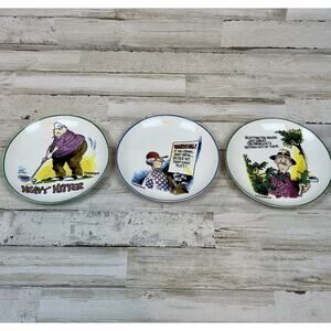 3 Funny Golf Appetizer Snack Plates Finkstrom By Centrum Dad Gift